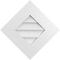 Ekena Millwork Diamond Surface Mount PVC Gable Vent: Functional, w/ 3-1/2"W x 1"P Standard Frame, 20"W x 20"H GVPDI20X2001SF - alternate 1